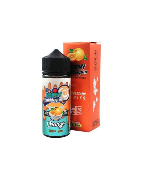 ORANGE BUBBLEGUM E LIQUID BY HORNY FLAVA 100ML 70VG