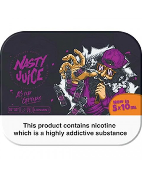 A$AP GRAPE E LIQUID BY NASTY JUICE - TDP MULTIPACK 5 X 10ML 70VG