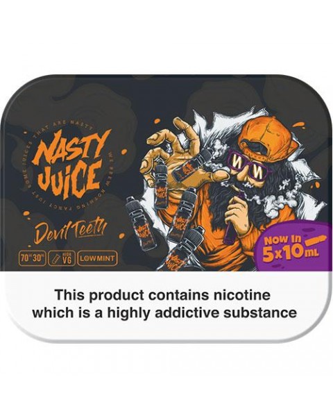 DEVIL TEETH E LIQUID BY NASTY JUICE - TDP MULTIPACK 5 X 10ML 70VG