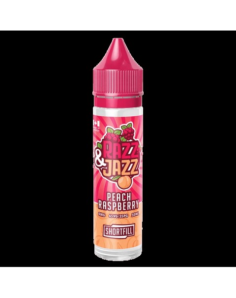 PEACH RASPBERRY E LIQUID BY RAZZ & JAZZ 50ML 70VG