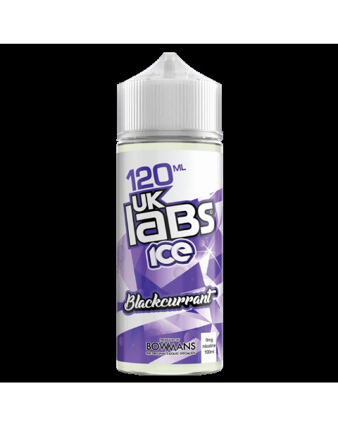 BLACKCURRANT E LIQUID BY UK LABS - ICE 100ML 70VG