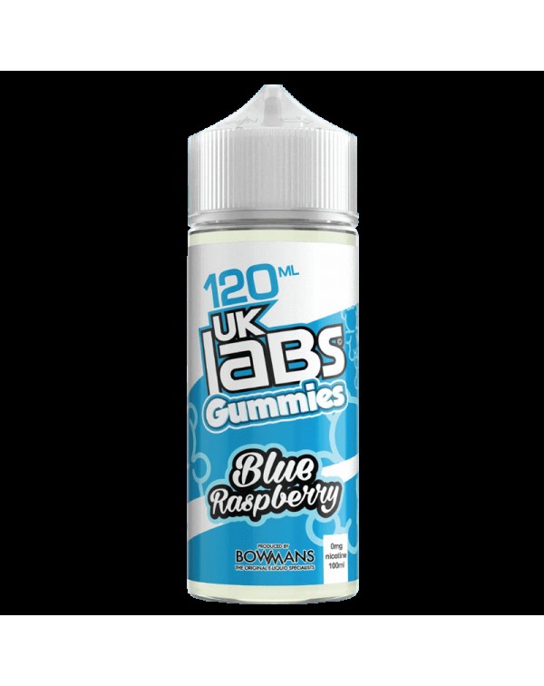 BLUE RASPBERRY E LIQUID BY UK LABS - GUMMIES 100ML...