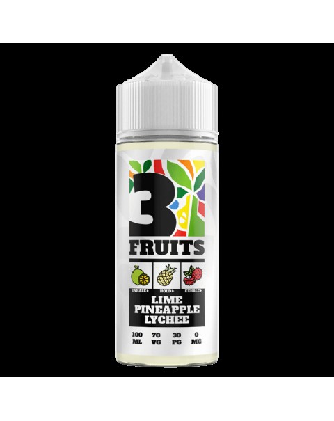 LIME PINEAPPLE LYCHEE E LIQUID BY 3 FRUITS 100ML 70VG