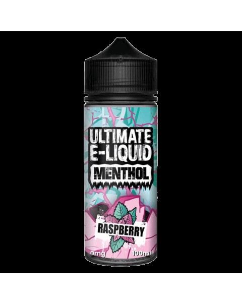 RASPBERRY E LIQUID BY ULTIMATE E-LIQUID - MENTHOL 100ML 70VG