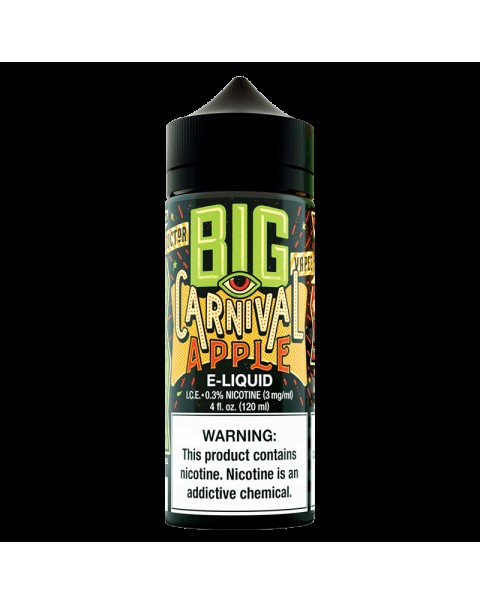 CARNIVAL APPLE E LIQUID BY BIG BOTTLE CO 100ML 70VG