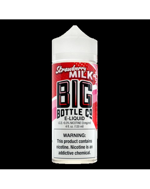 STRAWBERRY MILK E LIQUID BY BIG BOTTLE CO 100ML 70VG