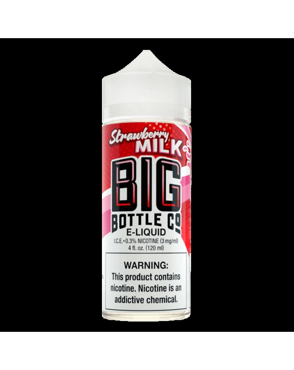 STRAWBERRY MILK E LIQUID BY BIG BOTTLE CO 100ML 70...