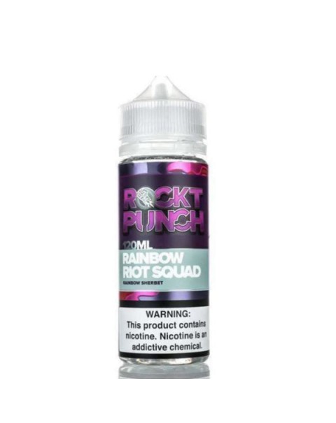 RAINBOW RIOT SQUAD E LIQUID BY OKVMI - ROCKT PUNCH 100ML 70VG