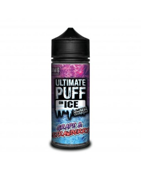 GRAPE & STRAWBERRY E LIQUID BY ULTIMATE PUFF ON ICE 100ML 70VG