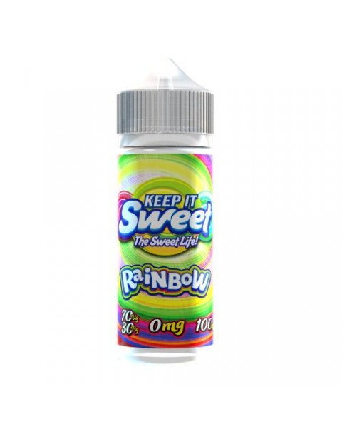 RAINBOW E LIQUID BY KEEP IT SWEET 100ML 70VG