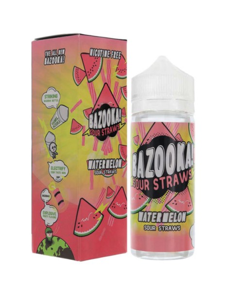 WATERMELON  SOUR STRAWS E-LIQUID BY BAZOOKA 100ML 70VG