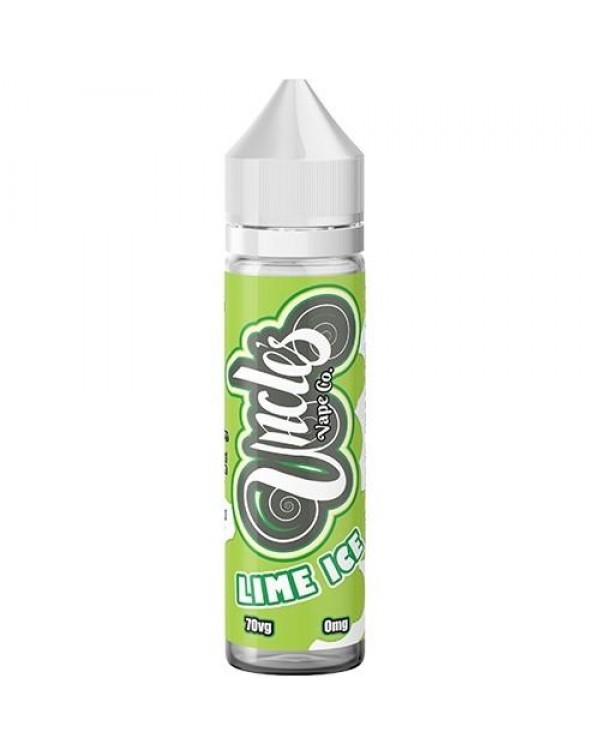 LIME ICE E LIQUID BY UNCLES VAPE CO 50ML 70VG