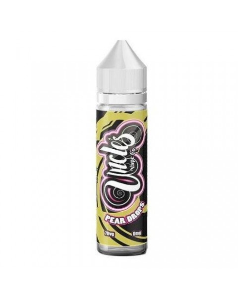 PEAR DROPS E LIQUID BY UNCLES VAPE CO 50ML 70VG