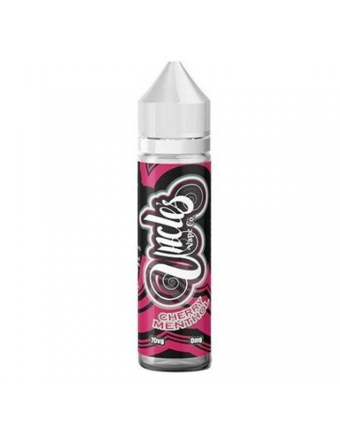 CHERRY MENTHOL E LIQUID BY UNCLES VAPE CO 50ML 70VG