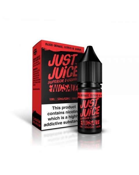 BLOOD ORANGE CITRUS & GUAVA NICOTINE SALT E-LIQUID BY JUST JUICE NICSALT