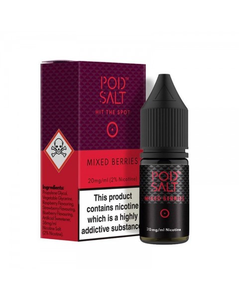 MIXED BERRIES NICOTINE SALT E-LIQUID BY POD SALT CORE RANGE