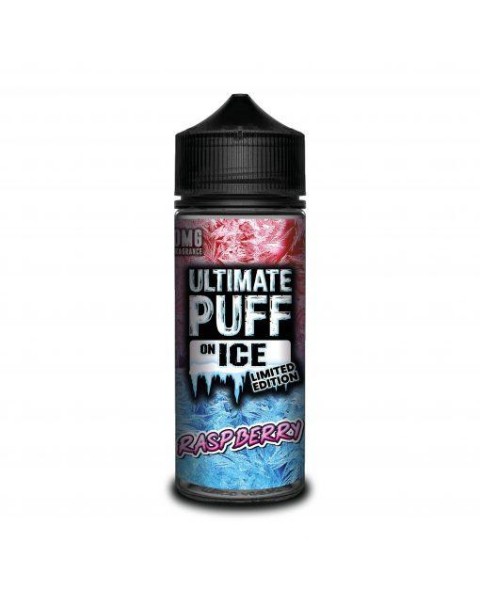 RASPBERRY E LIQUID BY ULTIMATE PUFF ON ICE 100ML 70VG