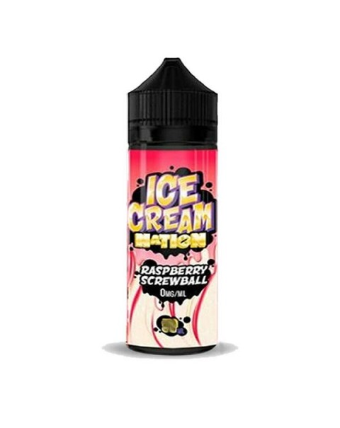 RASPBERRY SCREWBALL E LIQUID BY ICE CREAM NATION 100ML 70VG