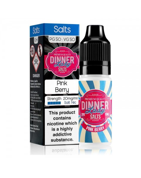 PINK BERRY NICOTINE SALT E-LIQUID BY DINNER LADY SALTS