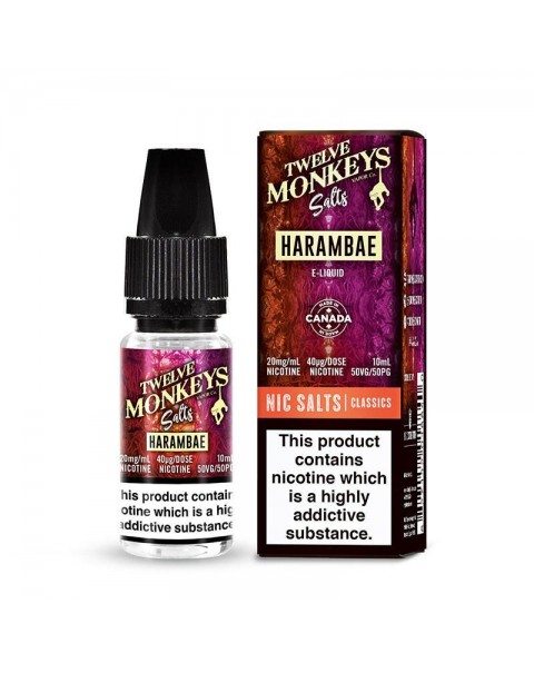 HARAMBAE NICOTINE SALT E-LIQUID BY TWELVE MONKEYS SALTS