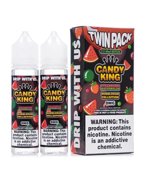 STRAWBERRY WATERMELON E LIQUID BY CANDY KING BUBBL...