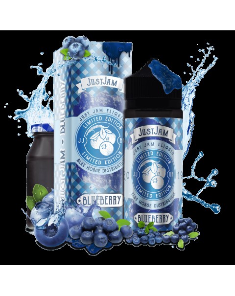 BLUEBERRY E LIQUID BY JUST JAM X BLUE HORSE DISTRO 100ML 80VG