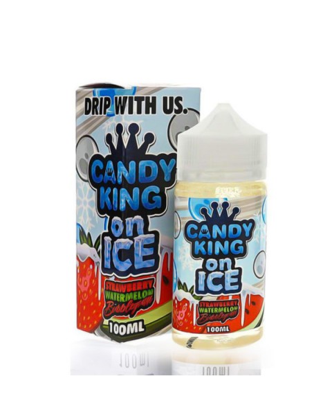 STRAWBERRY WATERMELON BUBBLEGUM ON ICE E LIQUID BY CANDY KING 100ML 70VG